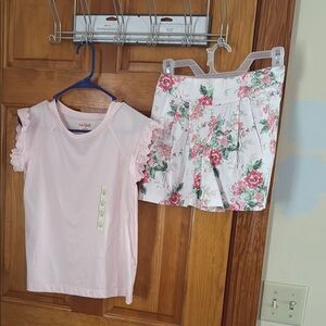 Francesca's Collections Pink and Floral Kids Matching Set